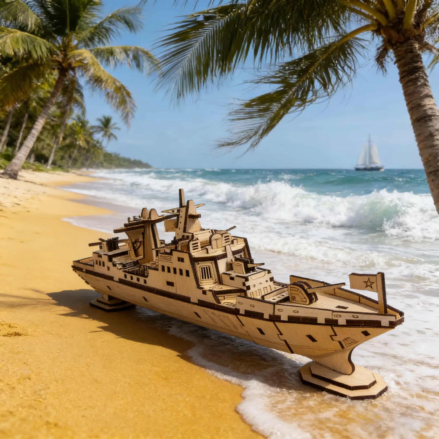 MPT107-3D-Wooden-Warship-DIY-Model-Kit-Handcrafted-Naval-Puzzle-FREETIMEJOY-Artisan-Hobby