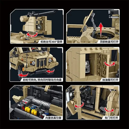 Panlos-M983-Missile-Truck-JLTV-Armored-Vehicle-Military-Technical-Building-Blocks-FREETIMEJOY-Engineering