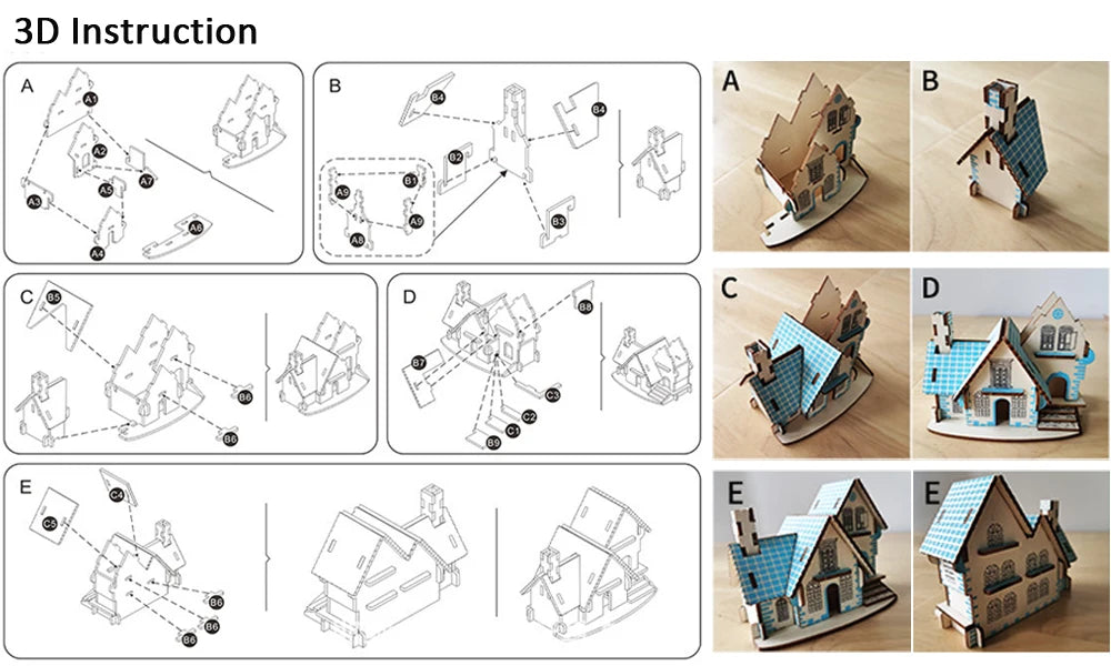 Ancient Chinese Architecture Series | 3D Wooden Puzzle Kit | DIY Traditional Building Model