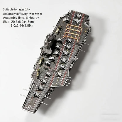 CNS Fujian Aircraft Carrier 3D Metal Model Kit – Precision Laser-Cut Steel DIY Puzzle