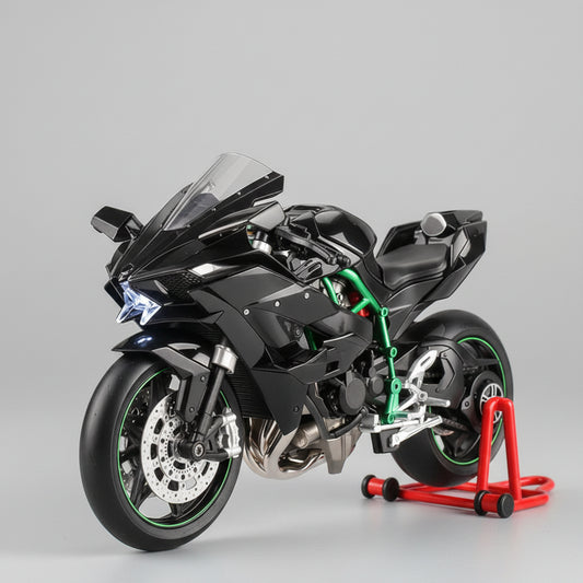 Kawasaki-Ninja-H2R-1-9-Scale-Alloy-Motorcycle-Model-Smoke-Effect-Collector-Edition-FREETIMEJOY