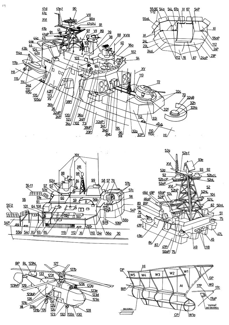 Admiral Levchenko Udaloy-Class Destroyer – Precision 3D Paper Model Assembly Kit