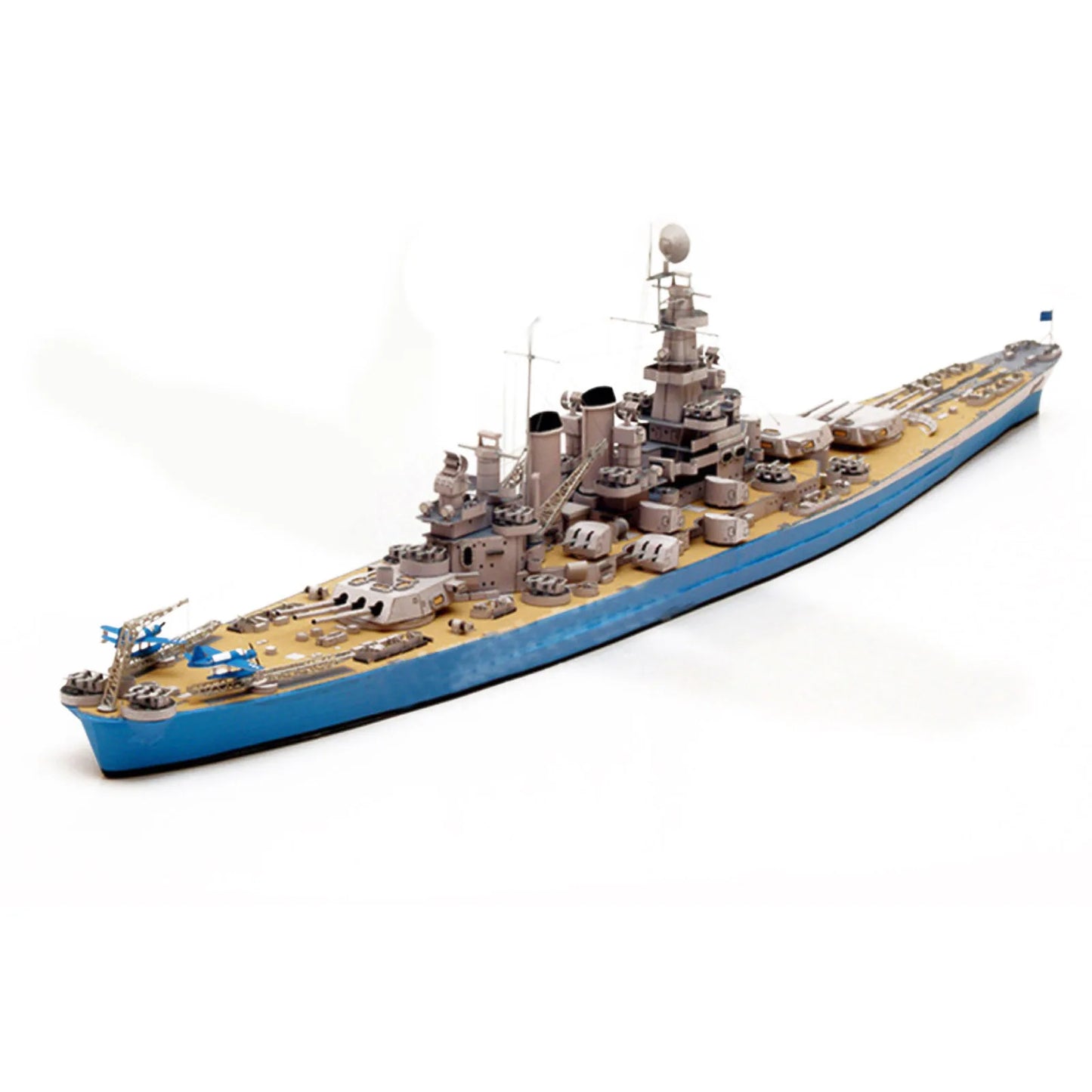 U.S. North Carolina BB-55 Battleship – 1:400 Scale Precision 3D Paper Card Model Kit