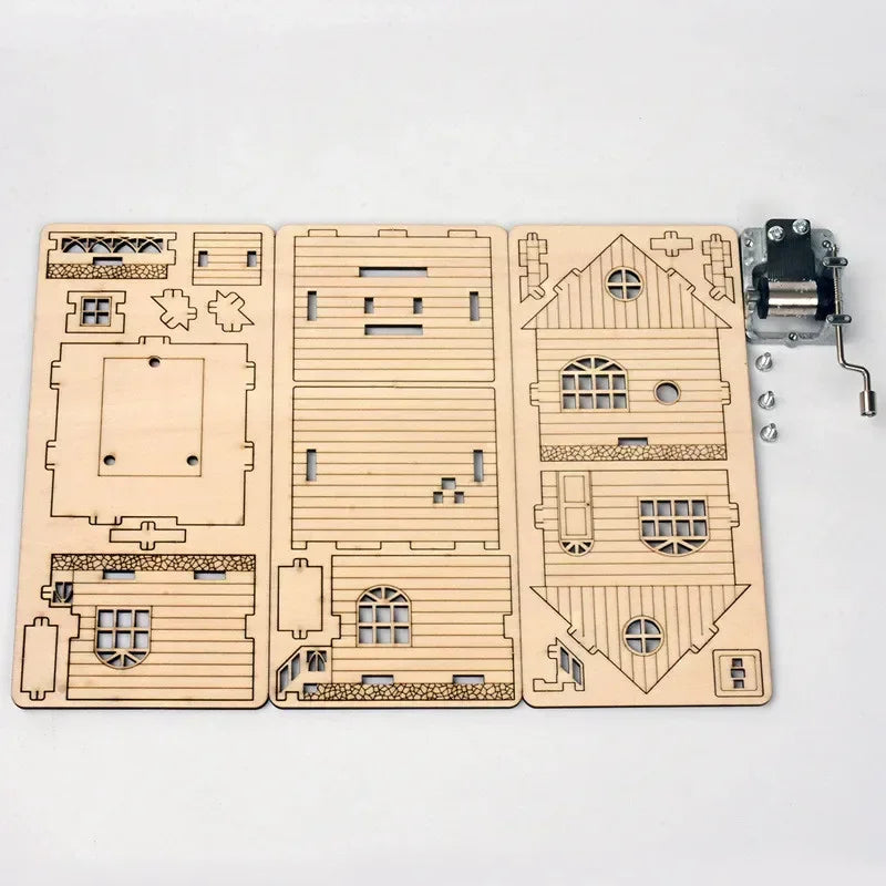 Hand-Crank-Wooden-Music-Box-STEM-Science-Kit-Acoustic-Gear-Model-FREETIMEJOY