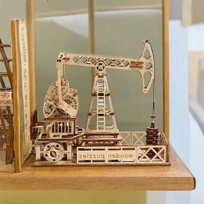 3D-Wooden-Oil-Drilling-Rig-Truck-Model-Kit-Mechanical-Gears-FREETIMEJOY-Engineering-Hobby