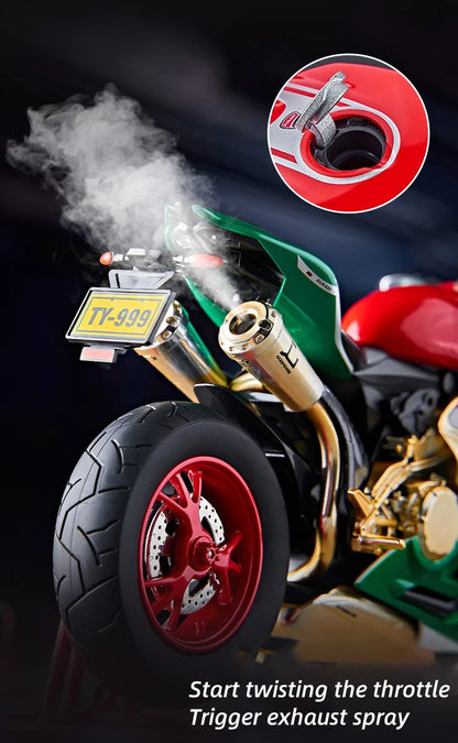 Key-Start 1:9 1199 Panigale Alloy Sportbike – Interactive Diecast Model with Sound, Light & Spray