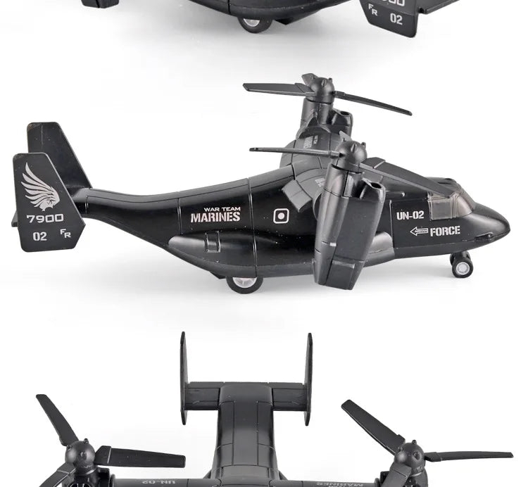 Diecast Alloy V-22 Osprey Tilt-Rotor Aircraft – Professional Aviation Military Model