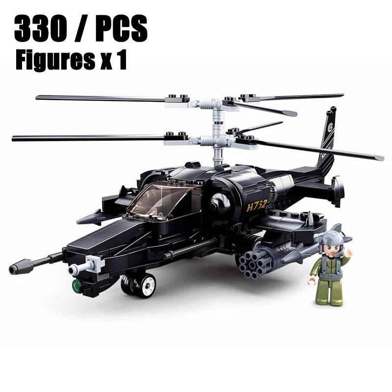 Sluban WW2 Military Series: Mi-24 Attack Helicopter – 3D Hind Model Building Block Set