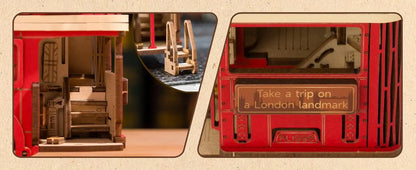 London Tour Bus 3D Wooden Puzzle – Collector’s Mechanical Model