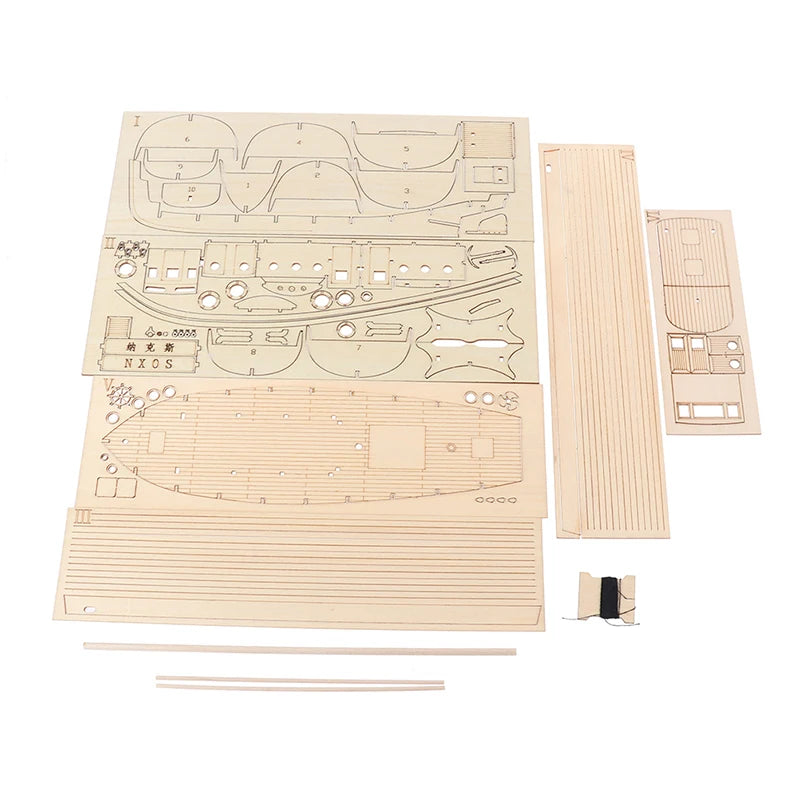 1/30 Nurkse Wooden Sailboat DIY Assembly Kit – Introductory 3D Sailing Model