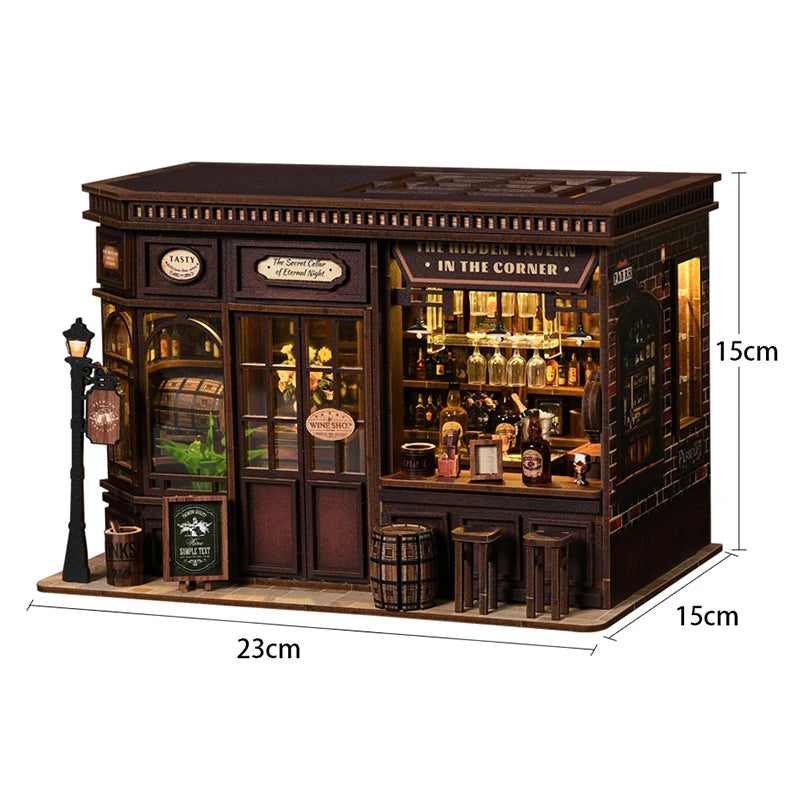 DIY Miniature Wooden Dollhouse – 3D Puzzle Memory Care Kit