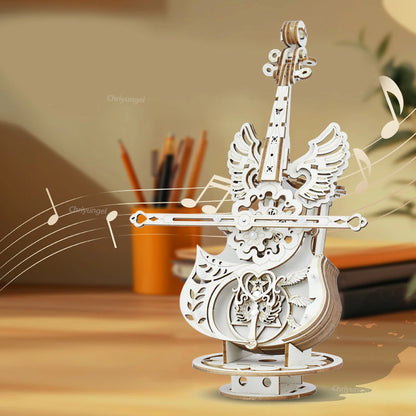 Mechanical Wind-Up Music Box Model Kit