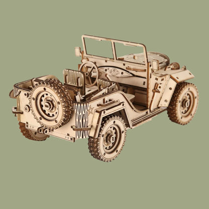 Vintage Grand Prix Race Car | 3D Wooden Puzzle Assembly Model | Mechanical DIY Engineering Kit