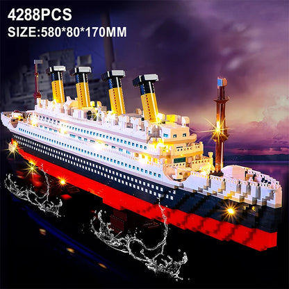 Titanic Micro-Particle Building Block Model – 1860-Piece Historical Steamship Set