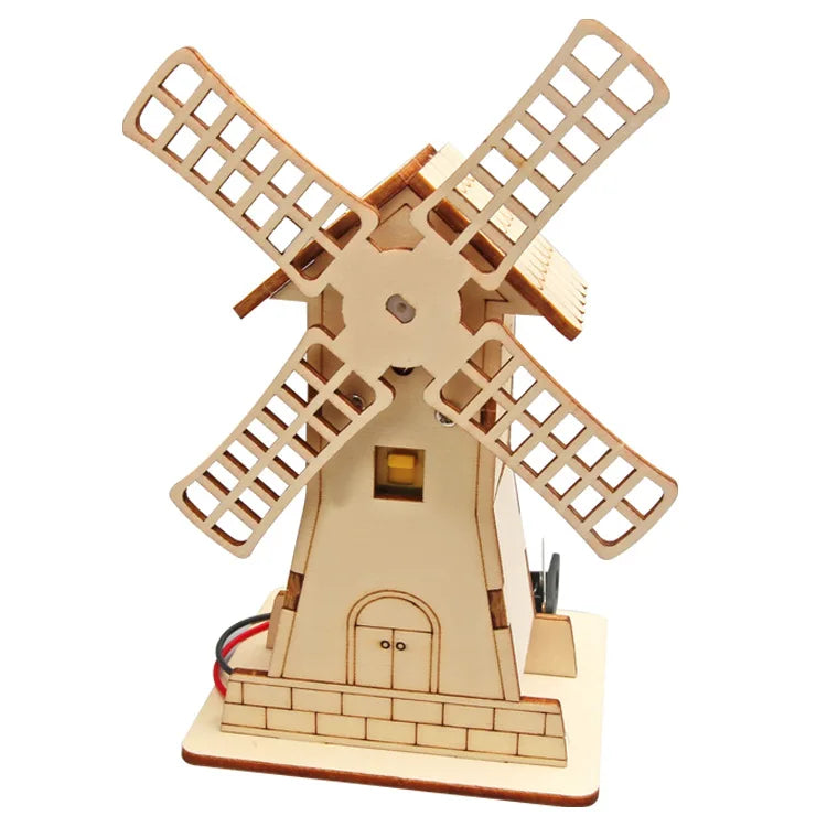Rustic Electric Windmill Hut – DIY Mechanical & Cognitive Building Kit