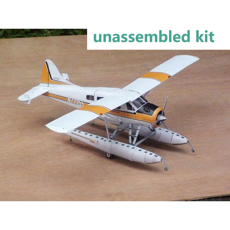 DHC-2-Beaver-Float-Seaplane-Paper-Model-Kit-1-32-Scale-Senior-Memory-Care-FREETIMEJOY