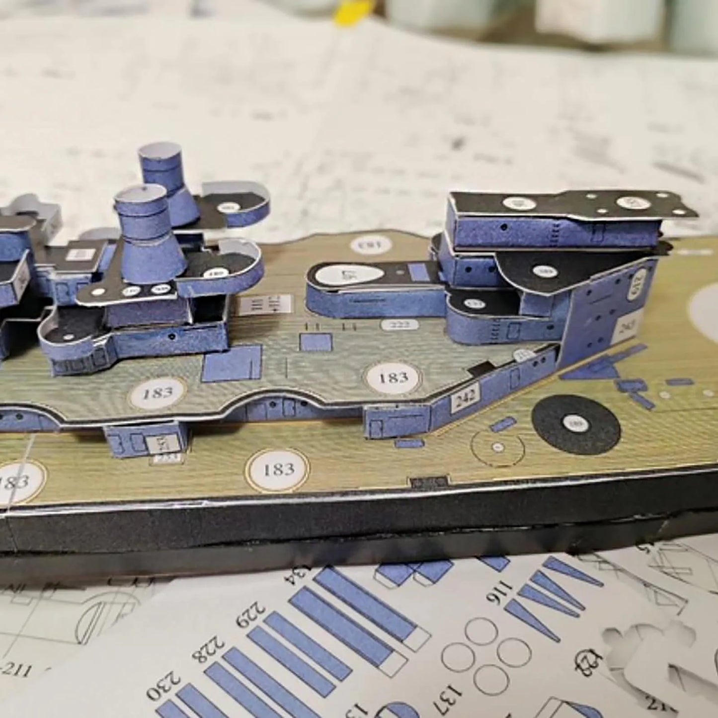 U.S. North Carolina BB-55 Battleship – 1:400 Scale Precision 3D Paper Card Model Kit