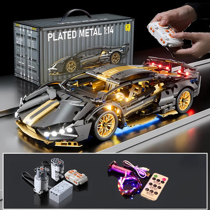 1-14-Technical-Racing-Supercar-1280-Piece-DIY-Building-Blocks-RC-Motorized-Model-FREETIMEJOY-Performance-Hobby