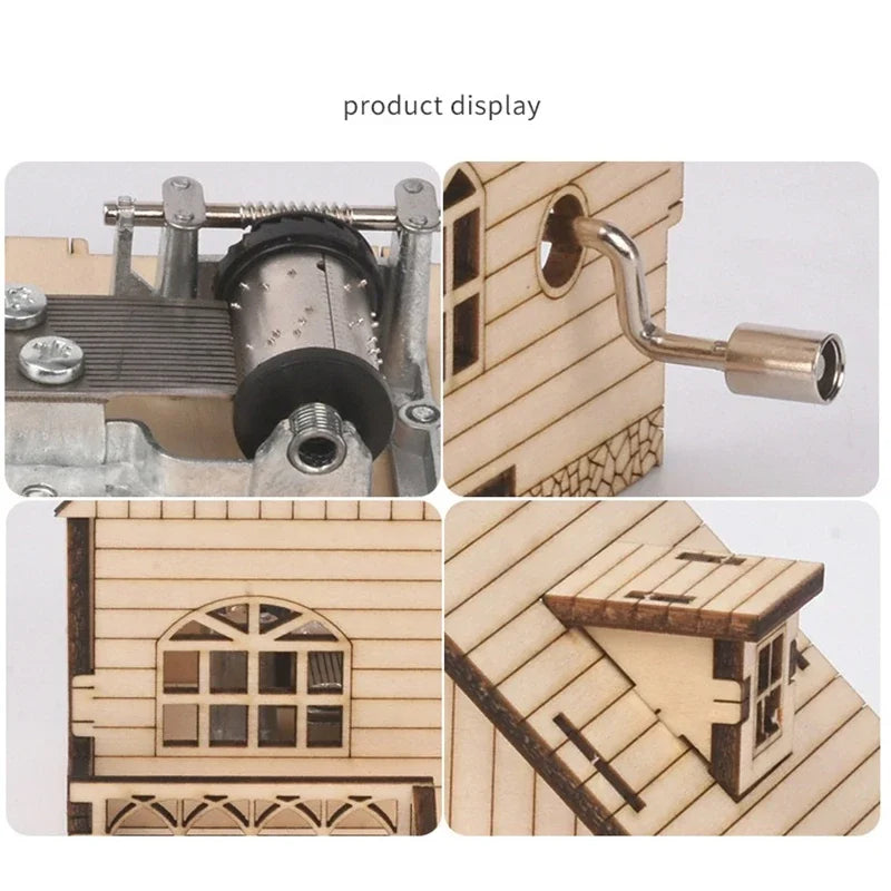 Hand-Crank-Wooden-Music-Box-STEM-Science-Kit-Acoustic-Gear-Model-FREETIMEJOY