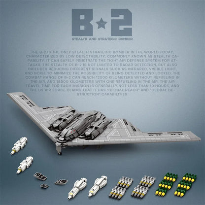 B-2-Stealth-Strategic-Bomber-MOC-Technical-Building-Blocks-FREETIMEJOY-Aviation-Hobby