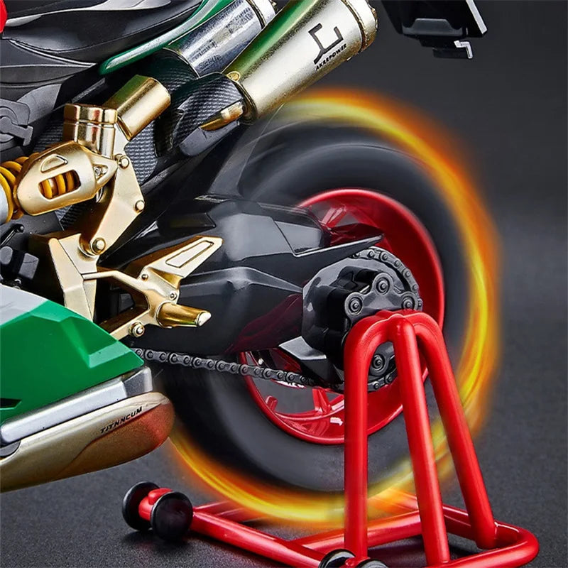 Key-Start 1:9 1199 Panigale Alloy Sportbike – Interactive Diecast Model with Sound, Light & Spray