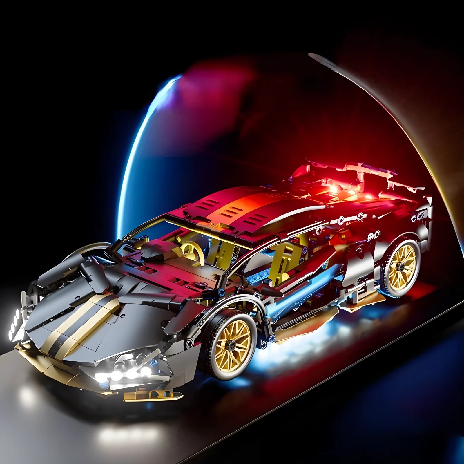 1-14-Technical-Racing-Supercar-1280-Piece-DIY-Building-Blocks-RC-Motorized-Model-FREETIMEJOY-Performance-Hobby