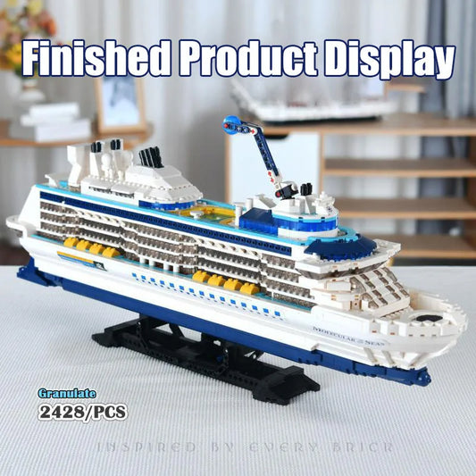 Bibilock-2428-Piece-Ocean-Liner-Building-Block-Set-Steamship-Model-FREETIMEJOY-Maritime-Hobby