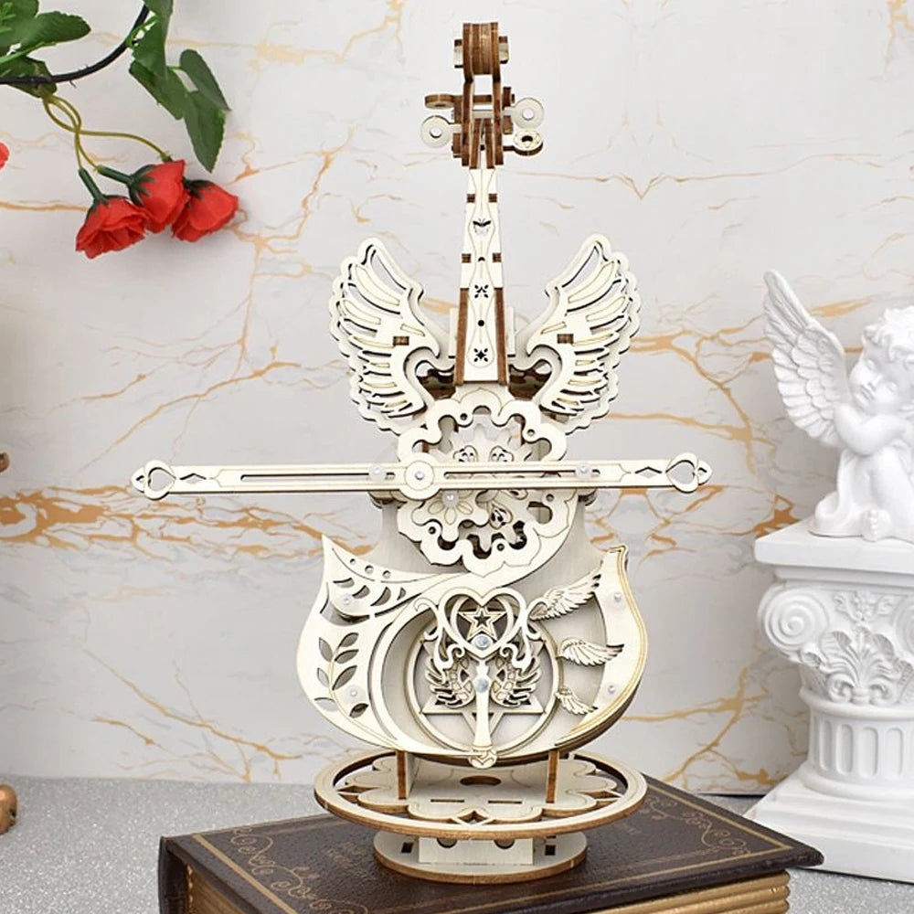 Mechanical Wind-Up Music Box Model Kit