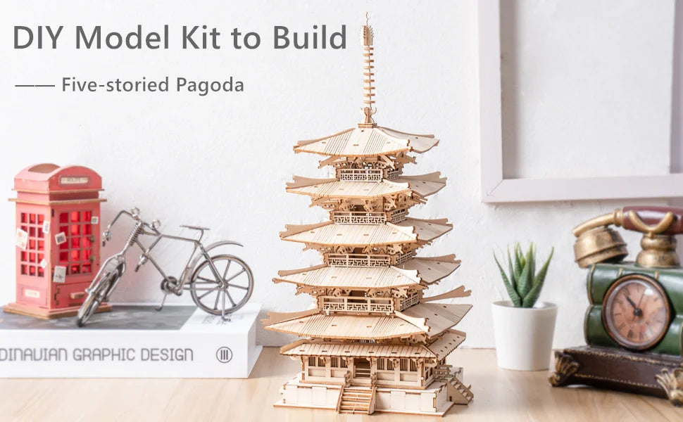 Five-Storied Pagoda 3D Wooden Puzzle