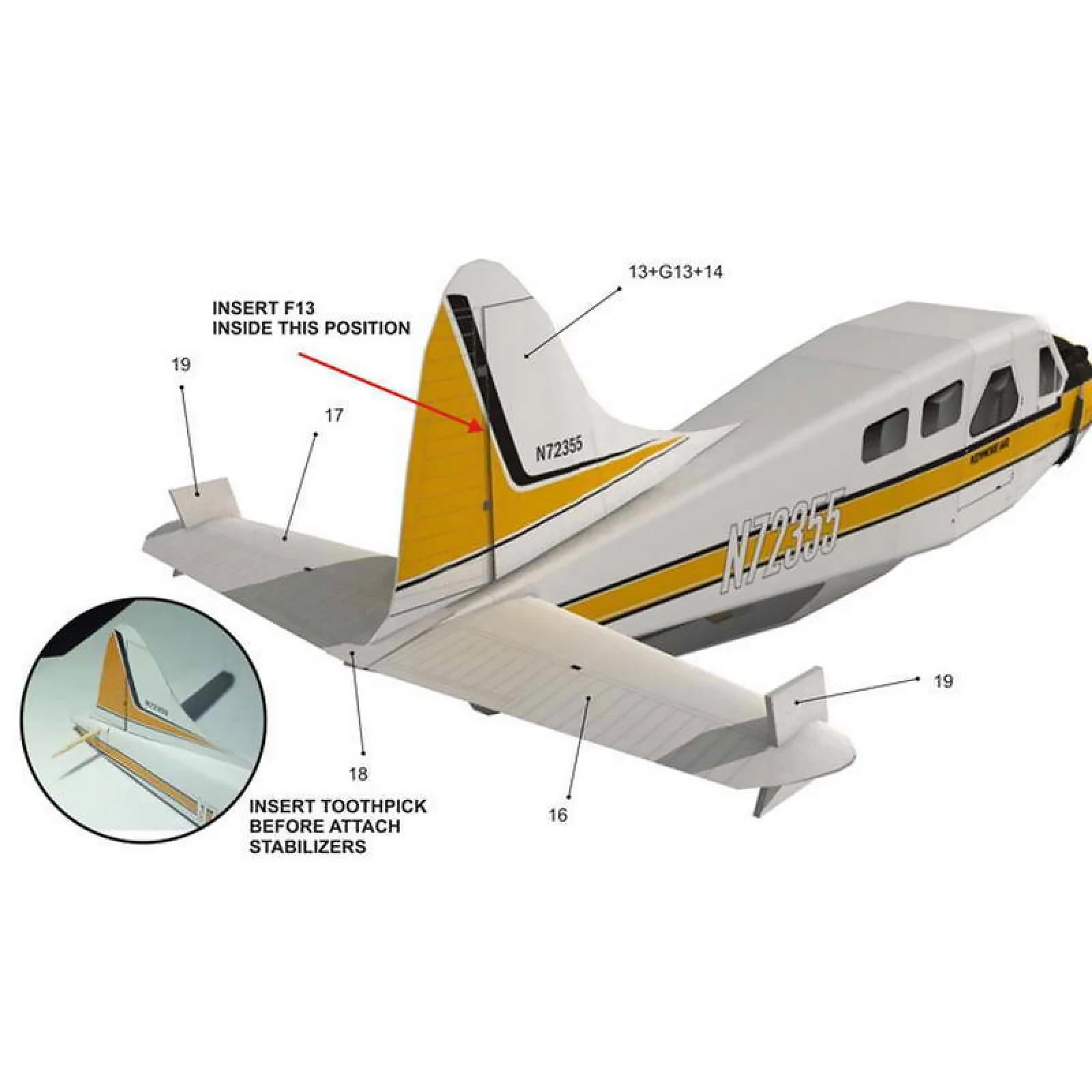 DHC-2-Beaver-Float-Seaplane-Paper-Model-Kit-1-32-Scale-Senior-Memory-Care-FREETIMEJOY