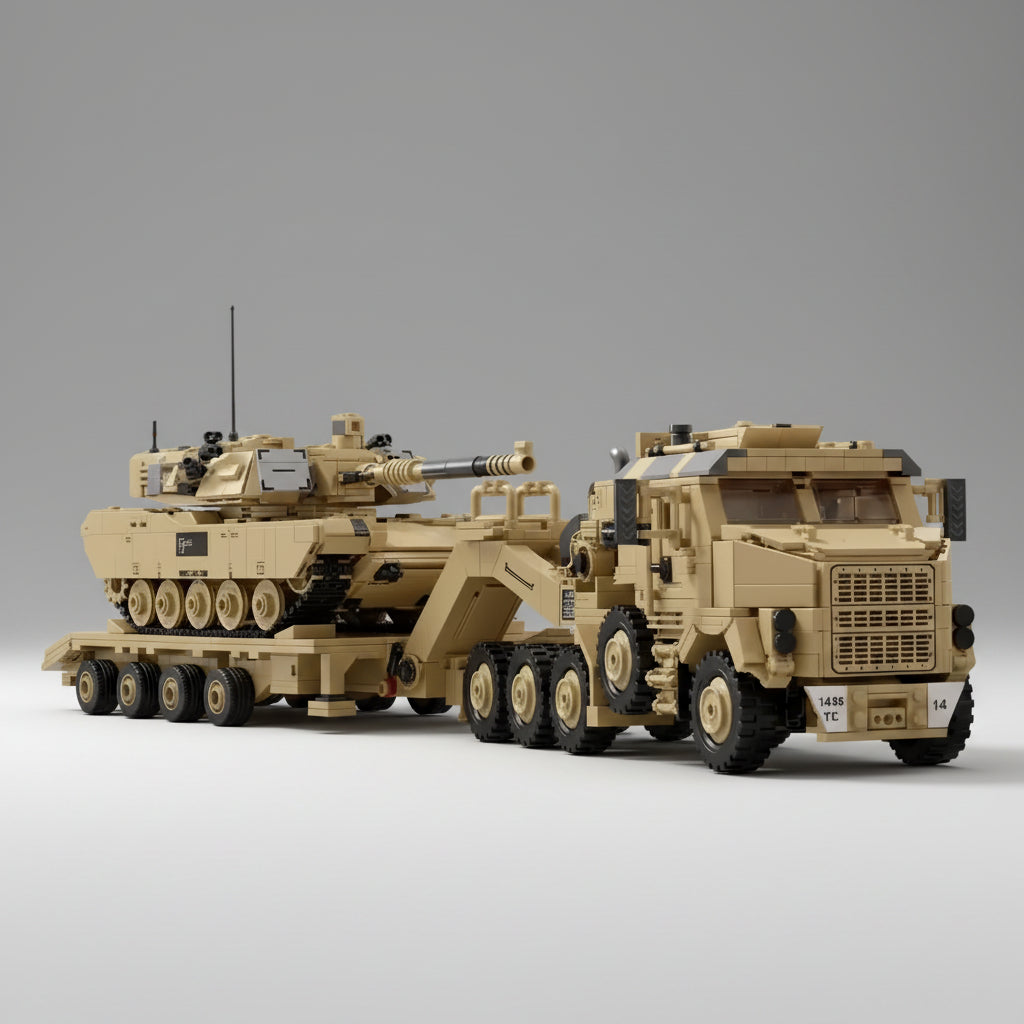 M983-HEMTT-M10170-Transport-JLTV-Armored-Vehicle-Technical-Building-Blocks-FREETIMEJOY-Logistics