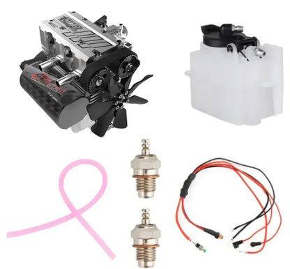 TOYAN FS-L200AC Inline 2-Cylinder 4-Stroke Nitro Engine – Professional DIY Metal Model Kit