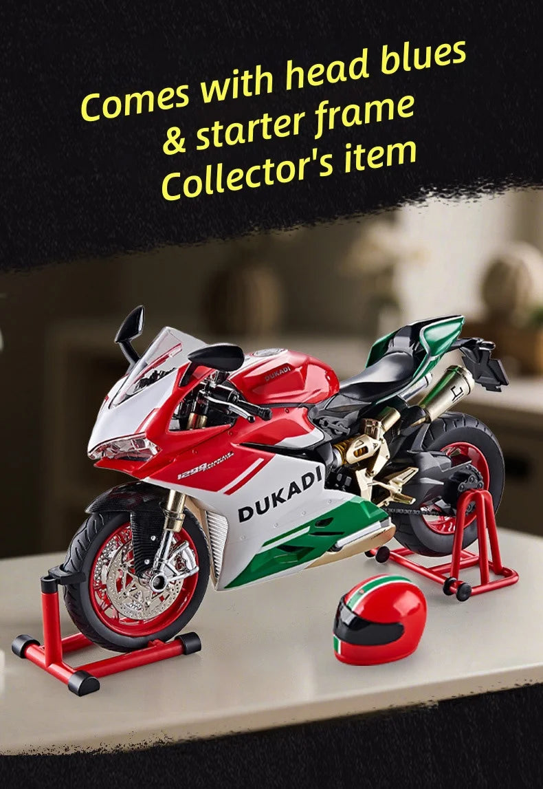 Key-Start 1:9 1199 Panigale Alloy Sportbike – Interactive Diecast Model with Sound, Light & Spray