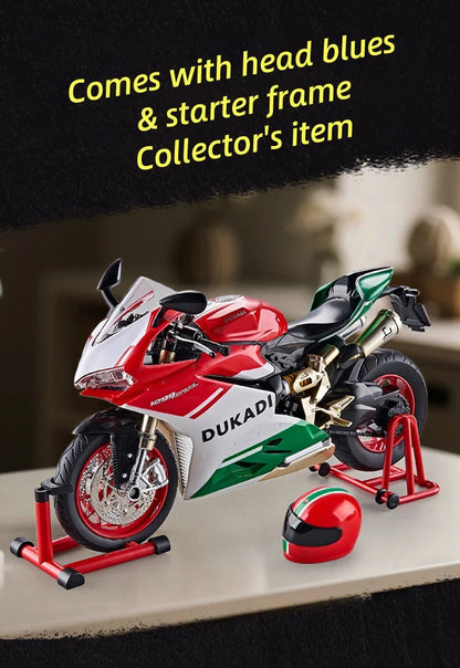 Key-Start 1:9 1199 Panigale Alloy Sportbike – Interactive Diecast Model with Sound, Light & Spray
