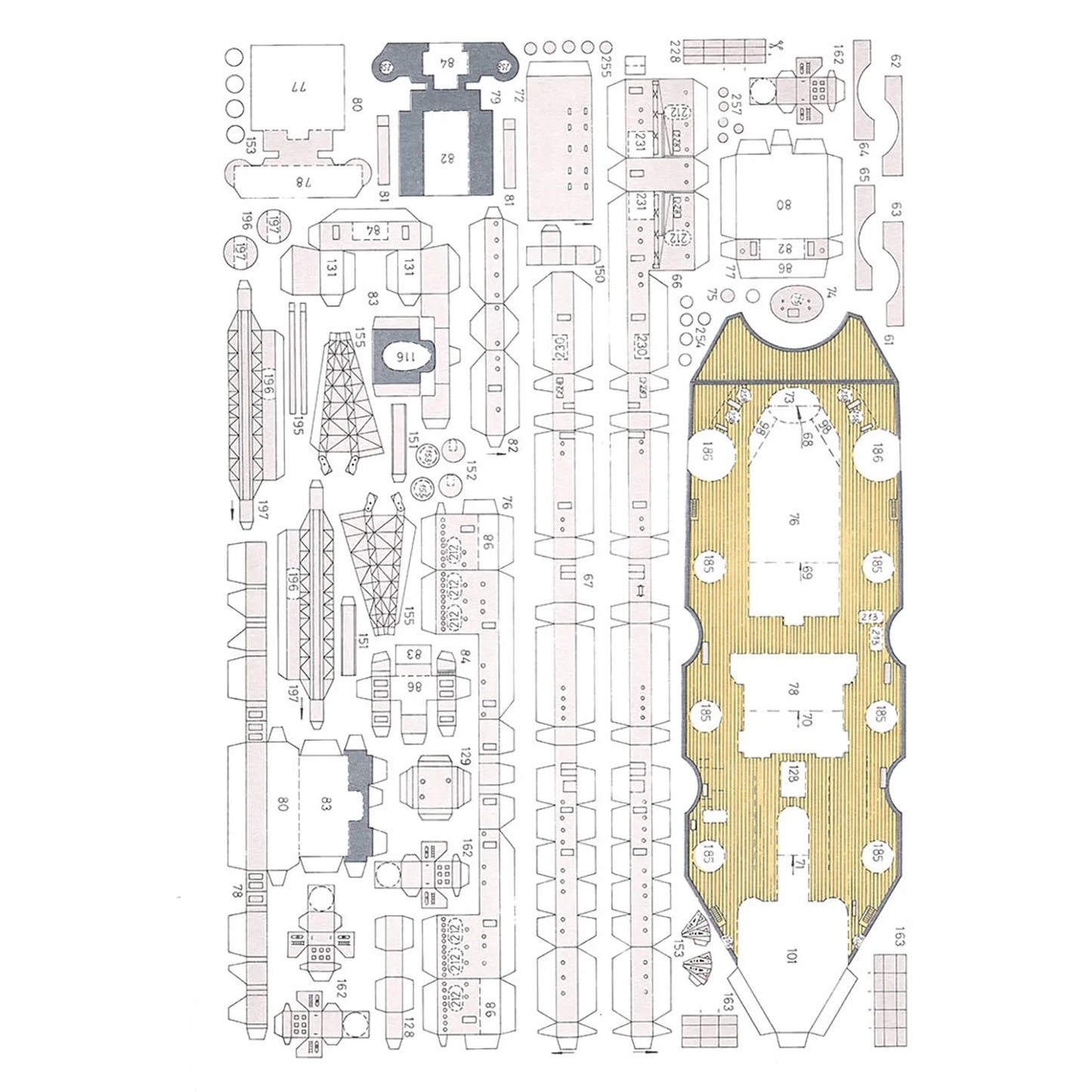 U.S. North Carolina BB-55 Battleship – 1:400 Scale Precision 3D Paper Card Model Kit