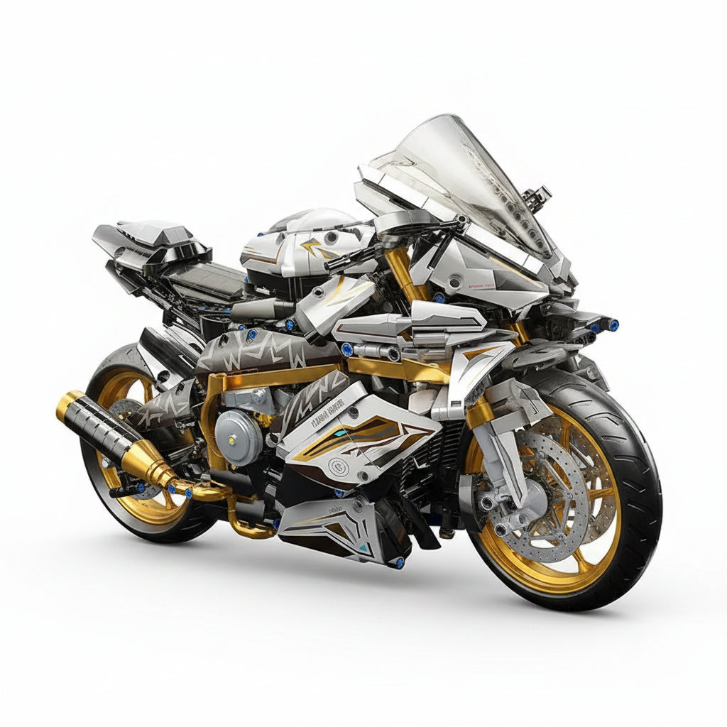 2431-Piece-White-Gold-Superbike-Building-Blocks-Technical-Mechanical-Model-FREETIMEJOY-Performance-Hobby