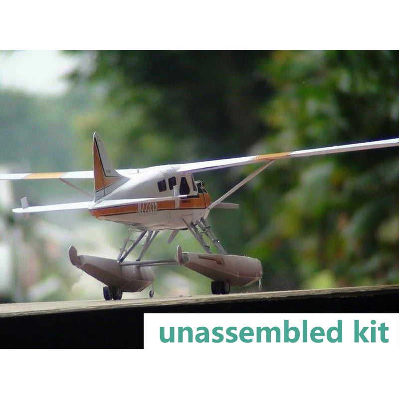 DHC-2-Beaver-Float-Seaplane-Paper-Model-Kit-1-32-Scale-Senior-Memory-Care-FREETIMEJOY