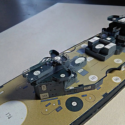 U.S. North Carolina BB-55 Battleship – 1:400 Scale Precision 3D Paper Card Model Kit