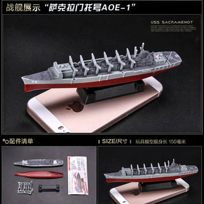 4D Modern Naval Series: Liaoning Aircraft Carrier & Battleship Assembly Model Kit