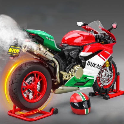 Key-Start-1-9-1199-Panigale-Alloy-Motorcycle-Model-Sound-Light-FREETIMEJOY-Senior-Hobby