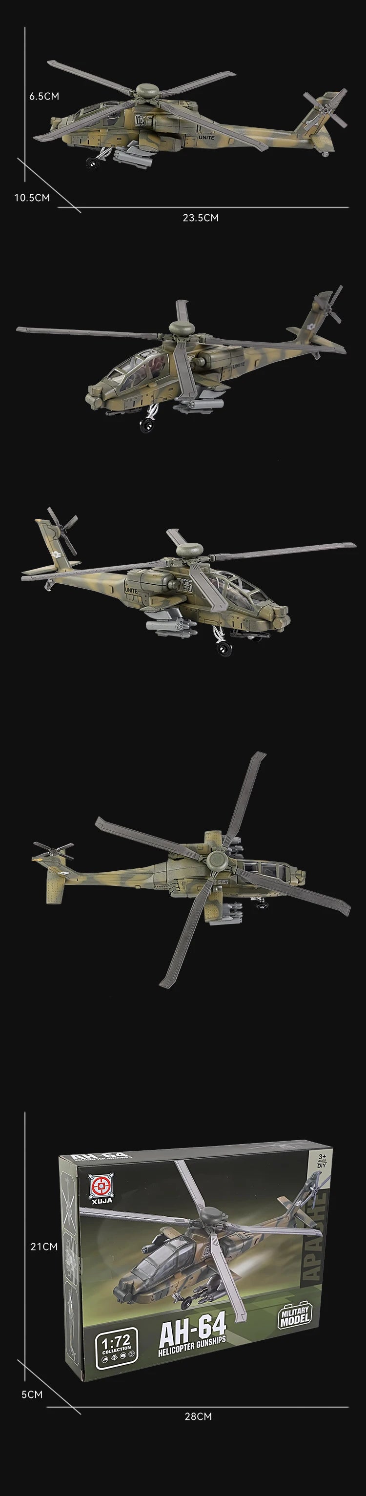 AH-64 Apache Gunship – 1/72