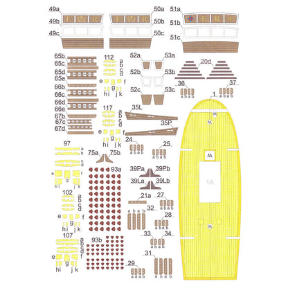 A professional completed paper model of the Golden Hind galeon at 1:100 scale, showcasing realistic paper textures and historical naval rigging.