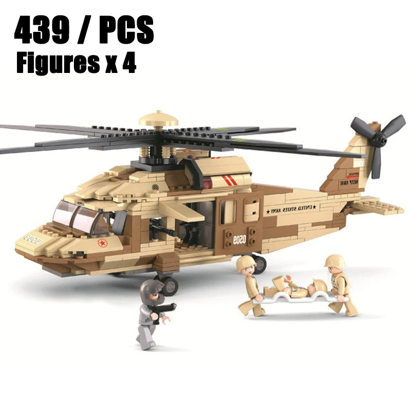 Sluban WW2 Military Series: Mi-24 Attack Helicopter – 3D Hind Model Building Block Set