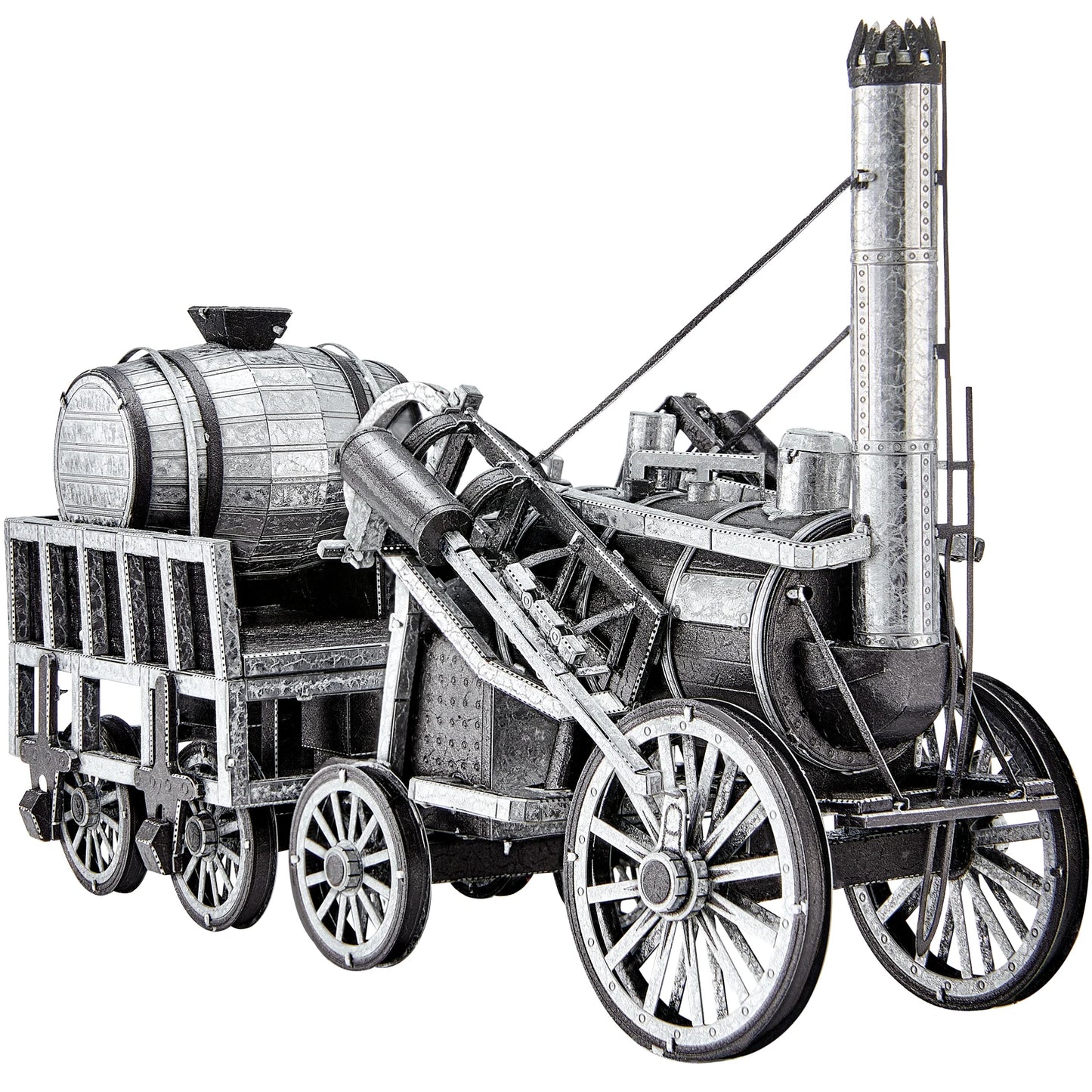 Piececool-Stephenson-The-Rocket-Steam-Locomotive-3D-Metal-Model-Kit-FREETIMEJOY-Industrial-Hobby