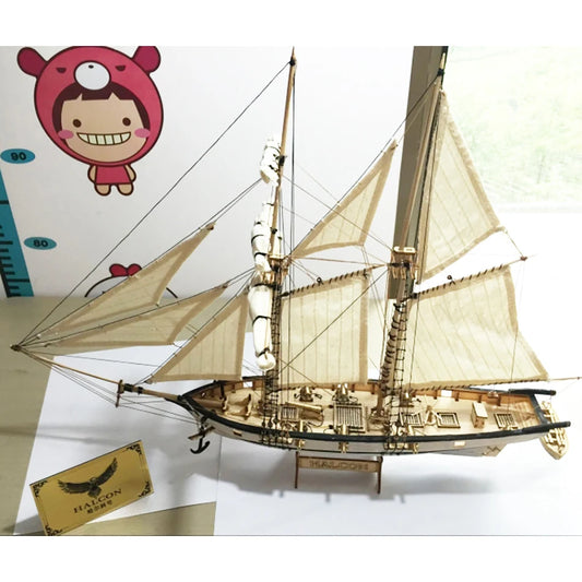 Halcon-1840-Wooden-Ship-Model-Kit-1-100-Scale-Clipper-Brass-Cannons-FREETIMEJOY-Artisan-Hobby