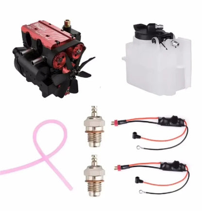 TOYAN FS-L200AC Inline 2-Cylinder 4-Stroke Nitro Engine – Professional DIY Metal Model Kit