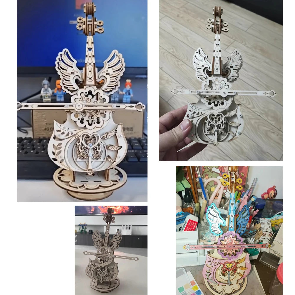 Mechanical Wind-Up Music Box Model Kit