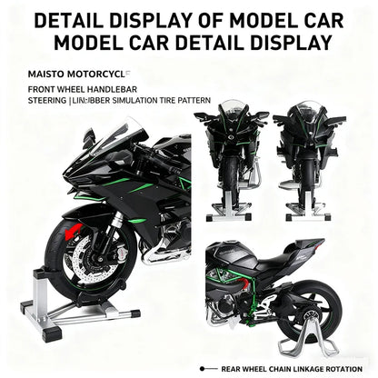 Kawasaki-Ninja-H2R-1-9-Scale-Alloy-Motorcycle-Model-Smoke-Effect-Collector-Edition-FREETIMEJOY