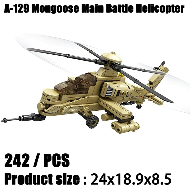 Sluban WW2 Military Series: Mi-24 Attack Helicopter – 3D Hind Model Building Block Set