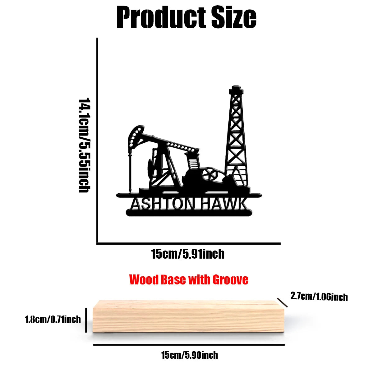 Industrial Oil Drilling Well Metal Art